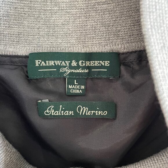 Fairway & Greene 100% Merino Wool Sweater Golf Vest Size Large Golfing Preppy - Picture 5 of 7